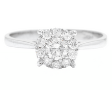 Load image into Gallery viewer, 0.45 Carats Natural Diamond 18k Solid White Gold Band Ring