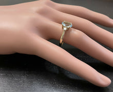 Load image into Gallery viewer, 1.16 Carats Natural Aquamarine and Diamond 14k Solid Yellow Gold Ring