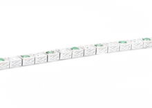Load image into Gallery viewer, 4.70ct Natural Emerald and Diamond 14k Solid White Gold Bracelet