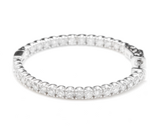 Load image into Gallery viewer, 3.00ct Natural Diamond 14k Solid White Gold Hoop Earrings