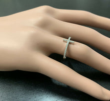 Load image into Gallery viewer, 0.25ct Natural Diamond 14k Solid Yellow Gold Cross Ring
