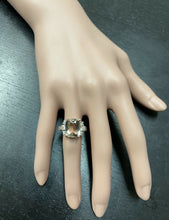 Load image into Gallery viewer, 7.25 Carats Natural Morganite and Diamond 14k Solid Rose Gold Ring