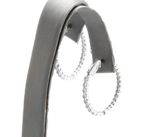 Load image into Gallery viewer, 2.15ct Natural Diamond 14k Solid White Gold Hoop Earrings