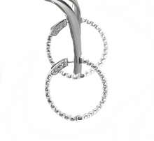 Load image into Gallery viewer, 2.15ct Natural Diamond 14k Solid White Gold Hoop Earrings