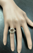 Load image into Gallery viewer, 5.00 Carats Natural Morganite and Diamond 14k Solid Rose Gold Ring
