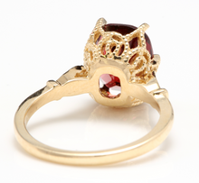 Load image into Gallery viewer, 3.68 Carats Natural Garnet and Diamond 14K Solid Yellow Gold Ring