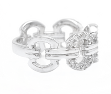 Load image into Gallery viewer, 0.40ct Natural Diamond 14k Solid White Gold Band Ring