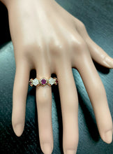 Load image into Gallery viewer, 1.40 Carats Natural Ruby and Diamond 14k Solid Rose Gold Ring