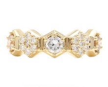 Load image into Gallery viewer, 1.25ct Natural Diamond 14k Solid Yellow Gold Band Ring