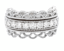 Load image into Gallery viewer, 1.15ct Natural Diamond 14k Solid White Gold Band Ring