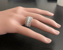 Load image into Gallery viewer, 1.15ct Natural Diamond 14k Solid White Gold Band Ring
