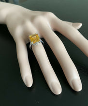 Load image into Gallery viewer, 6.00 Carats Natural Citrine 14k Solid White Gold Ring