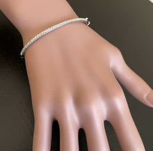 Load image into Gallery viewer, 0.80 Carats Natural Diamond 14k Solid White Gold Bangle Bracelet