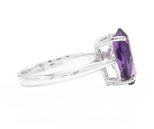 Load image into Gallery viewer, 4.10 Carats Natural Amethyst 14k Solid White Gold Ring