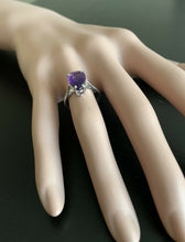Load image into Gallery viewer, 4.10 Carats Natural Amethyst 14k Solid White Gold Ring