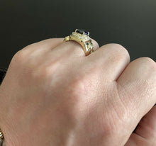 Load image into Gallery viewer, 5.10 Carats Natural Diamond &amp; Blue Sapphire 14K Solid Yellow Gold Men's Ring