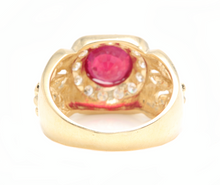 Load image into Gallery viewer, 4.60 Carats Natural Diamond &amp; Ruby 14K Solid Yellow Gold Men's Ring