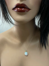 Load image into Gallery viewer, 6.70Ct Natural Ethiopian Opal and Diamond 14K Solid Yellow Gold Necklace