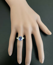 Load image into Gallery viewer, 3.50 Carats Natural Very Nice Looking Tanzanite and Diamond 14K Solid Yellow Gold Ring