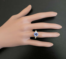 Load image into Gallery viewer, 3.50 Carats Natural Very Nice Looking Tanzanite and Diamond 14K Solid Yellow Gold Ring