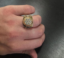 Load image into Gallery viewer, 1.25 Carats Natural Diamond 14K Solid Yellow Gold Men's Ring