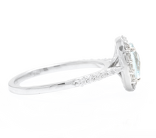 Load image into Gallery viewer, 2.05 Carats Natural Aquamarine and Diamond 14K Solid White Gold Ring