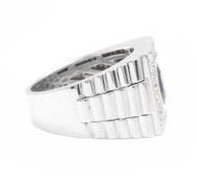 Load image into Gallery viewer, 2.80 Carats Natural Diamond &amp; Blue Sapphire 14K Solid White Gold Men's Ring