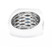 Load image into Gallery viewer, 2.80 Carats Natural Diamond &amp; Blue Sapphire 14K Solid White Gold Men's Ring