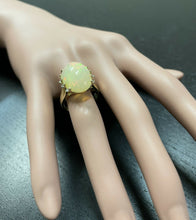 Load image into Gallery viewer, 8.20 Carats Natural Ethiopian Opal and Diamond 14K Solid Yellow Gold Ring