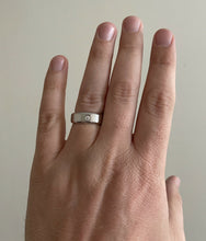 Load image into Gallery viewer, 14K Solid White Gold Diamond Men's Matte Wedding Ring