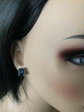 Load image into Gallery viewer, Exquisite Top Quality 8.00 Carats Natural London Blue Topaz 14K Solid Yellow Gold Stud Earrings