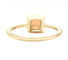Load image into Gallery viewer, Exquisite Natural Orange Sapphire 14K Solid Yellow Gold Ring