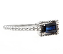 Load image into Gallery viewer, Exquisite Natural Blue Sapphire 14K Solid White Gold Ring