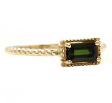 Load image into Gallery viewer, Exquisite Natural Green Tourmaline 14K Solid Yellow Gold Ring