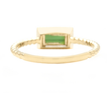 Load image into Gallery viewer, Exquisite Natural Green Tourmaline 14K Solid Yellow Gold Ring