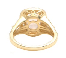 Load image into Gallery viewer, 5.20 Carats Exquisite Natural Morganite and Diamond 14K Solid Yellow Gold Ring
