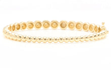 Load image into Gallery viewer, Very Impressive 0.40 Carats Natural Diamond 14K Solid Yellow Gold Bangle Bracelet