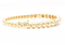 Load image into Gallery viewer, Very Impressive 0.40 Carats Natural Diamond 14K Solid Yellow Gold Bangle Bracelet
