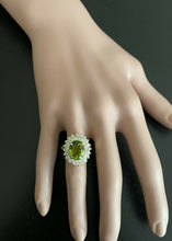 Load image into Gallery viewer, 5.30 Carats Impressive Natural Peridot and Diamond 14K Yellow Gold Ring