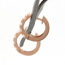 Load image into Gallery viewer, Exquisite 0.70 Carats Natural Diamond 14K Solid Rose Gold Hoop Earrings
