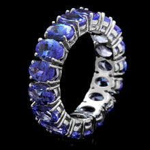 Load image into Gallery viewer, 8.50 Carats Natural Very Nice Looking Tanzanite 14K Solid White Gold Ring