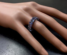 Load image into Gallery viewer, 8.50 Carats Natural Very Nice Looking Tanzanite 14K Solid White Gold Ring