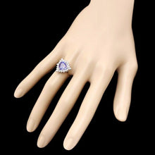 Load image into Gallery viewer, 2.30 Carats Natural Tanzanite and Diamond 14K Solid White Gold Ring