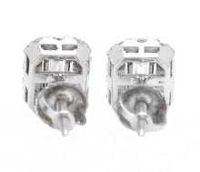 Load image into Gallery viewer, 0.90 Carats Natural Diamond 14K Solid White Gold Earrings