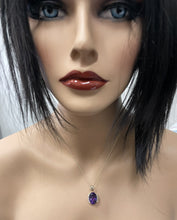 Load image into Gallery viewer, 12.20Ct Natural Amethyst and Diamond 14K Solid Yellow Gold Necklace