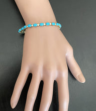 Load image into Gallery viewer, Very Impressive 11.60 Carats Natural Turquoise &amp; Diamond 14K Solid Yellow Gold Bracelet