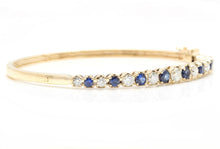 Load image into Gallery viewer, 4.00ct Natural Diamond and Sapphire 14k Solid Yellow Gold Bracelet