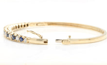 Load image into Gallery viewer, 4.00ct Natural Diamond and Sapphire 14k Solid Yellow Gold Bracelet
