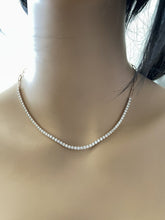 Load image into Gallery viewer, Gorgeous 5.00Ct Natural Diamond 14k Solid Rose Gold Tennis Paper Clip Style Necklace