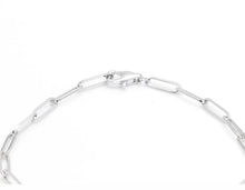 Load image into Gallery viewer, 0.90 Carats Stunning Natural Diamond 14K Solid White Gold Tennis Paperclip Style Bracelet